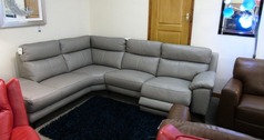Narbonne electric recliner corner suite grey  £1999 (SWANSEA  SUPERSTORE) - Click for more details