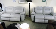 Lydstep electric recliner 3 seater and 2 seater light grey £1999.00 (SWANSEA SUPERSTORE) - Click for more details