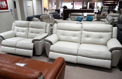 MIAMI electric recliner 3 seater and 2 seater frost £1999 (SWANSEA  SUPERSTORE) - Click for more details