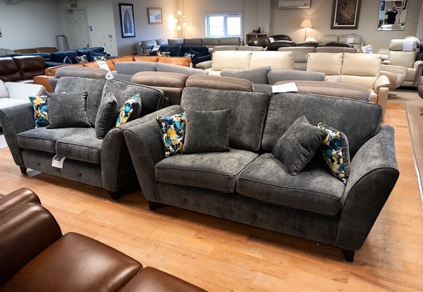 COSMOS 3 seater and 2 seater grey £799 ( SWANSEA  SUPERSTORE)