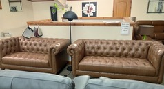CHESTERFIELD 3 seater and 2 seater TAN £1499 (SWANSEA  SUPERSTORE) - Click for more details