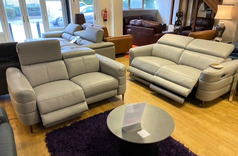 RIO ELECTRIC RECLINER 3 SEATER AND 2 SEATER   GREY £1999 (SWANSEA SUPERSTORE) - Click for more details