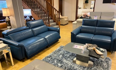 GENOA ELECTRIC RECLINER 3 SEATER , STATIC 2 SEATER BLUE AND POWER CHAIR  £2499 (SWANSEA  SUPERSTORE) - Click for more details
