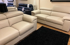 SORRENTO 3 SEATER AND 2 SEATER BONE HIDE £2499 (SWANSEA SUPERSTORE) - Click for more details
