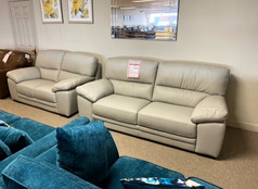 MAX 3 SEATER AND 2 SEATER STONE CREAM £1999 (SWANSEA  SUPERSTORE) - Click for more details