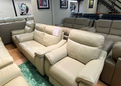 MARSEILLE DOUBLE ELECTRIC RECLINER 2 SEATER AND CHAIRS STONE £1899 (SWANSEA SUPERSTORE) - Click for more details