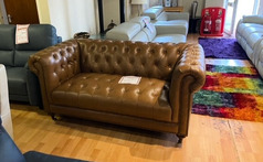 OXFORD CHESTERFIELD  2 seater tan £799 (SWANSEA  SUPERSTORE) - Click for more details