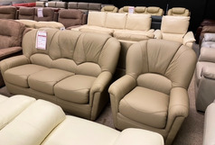 SIENA 3 SEATER AND 1 CHAIR TAUPE £799 (SWANSEA SUPERSTORE) - Click for more details