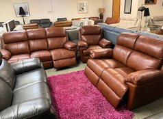 HOBART ELECTRIC RECLINER 3 SEATER AND 2 SEATER TAN £1999 (SWANSEA SUPERSTORE) - Click for more details