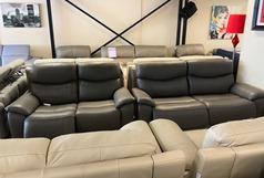 CANBERRA ELECTRIC RECLINER 3 SEATER AND 2 SEATER DARK GREY £1999 (SWANSEA SUPERSTORE) - Click for more details