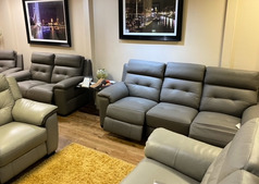 ORLANDO LARGE ELECTRIC RECLINER 3 SEATER AND 2 SEATER ELEPHANT GREY £1999 (SWANSEA SUPERSTORE) - Click for more details