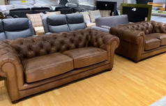 CHESTERFIELD 3 seater and 2 seater TAN £2499 (SWANSEA  SUPERSTORE) - Click for more details