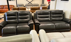 VIOLINO ELECTRIC RECLINER 3 SEATER AND 2 SEATER DARK GREY £1999 (SWANSEA SUPERSTORE) - Click for more details