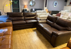 MELBOURNE 3 SEATER AND 2 SEATER BROWN £1799 (SWANSEA SUPERSTORE) - Click for more details