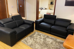 TORINO 3 SEATER AND 2 SEATER BLACK SWANSEA £2499 (SWANSEA SUPERSTORE) - Click for more details