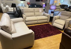 NOVA 3 SEATER, 2 SEATER AND ELECTRIC RECLINER CHAIR CREAM £2999 (SWANSEA SUPERSTORE) - Click for more details