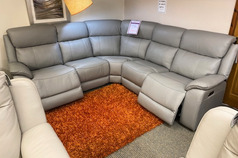 BRISBANE ELECTRIC RECLINER CORNER SUITE GREY £1799 (SWANSEA SUPERSTORE) - Click for more details