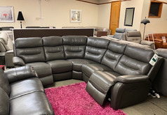MELTON DOUBLE ELECTRIC RECLINER CORNER SUITE DARK GREY £1899 (SWANSEA SUPERSTORE) - Click for more details