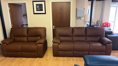SORRENTO LARGE SOFA  AND 2 SEATER RUST £1999 (SWANSEA SUPERSTORE) - Click for more details