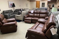 HOBART ELECTRIC RECLINER 3 SEATER, 2 SEATER AND CHAIR BROWN £2499 (SWANSEA SUPERSTORE) - Click for more details