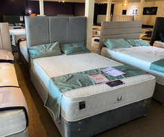 GRAFTON 1500 DOUBLE POCKET MATTRESS -DIVAN BASE AND HEADBOARD AQUA GREEN £499 (SWANSEA BED SUPERSTORE) - Click for more details