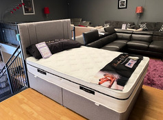 SAVOY 1000 MATTRESS BASE AND HEADBOARD GREY £499 (SWANSEA BED SUPERSTORE) - Click for more details