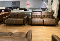 MAGNUS ELECTRIC RECLINER 3 SEATER AND 2 SEATER TAN £2999 (SWANSEA SUPERSTORE) - Click for more details