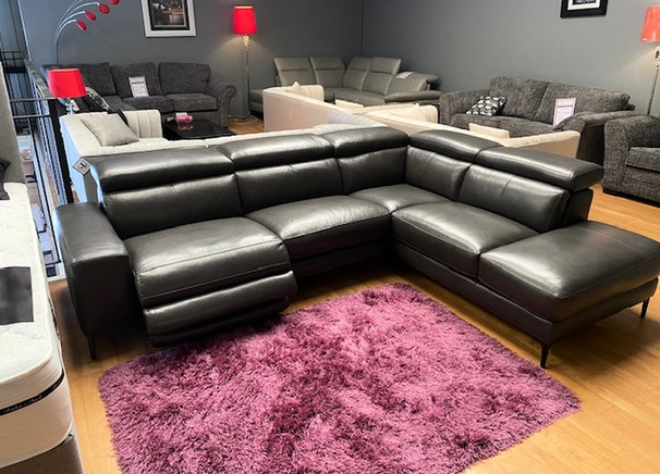 METZ ELECTRIC RECLINER CORNER SUITE DARK GREY £1799 (SWANSEA SUPERSTORE)