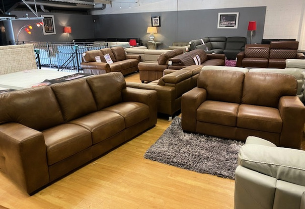 NOVARA 3 SEATER AND 2 SEATER TAN £2499 (SWANSEA SUPERSTORE)