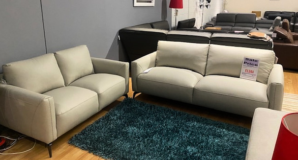 GUSTAV 3 SEATER AND 2 SEATER STONE £2099 (SWANSEA SUPETSORE)