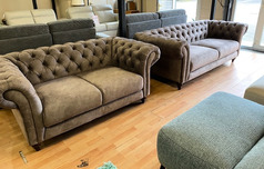 CHESTERFIELD 3 SEATER AND 2 SEATER MINK £1099 ( SWANSEA SUPERSTORE) - Click for more details
