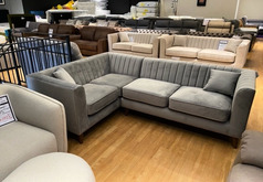 TIFFANY CORNER SUITE GREY £999 (SWANSEA SUPERSTORE) - Click for more details