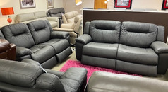 LYDSTEP ELECTRIC RECLINER 3 SEATER AND 2 SEATER DARK GREY £2799 (SWANSEA SUPERSTORE) - Click for more details