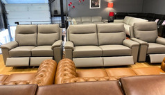 CORVARA ELECTIC RECLINER 3 SEATER, 2 SEATER AND CHAIR TAUPE £1999 (SWANSEA SUPESTORE) - Click for more details