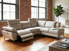 REMUS ELECTRIC RECLINER CORNER SUITE GREY £999 (SWANSEA SUPERSTORE) - Click for more details