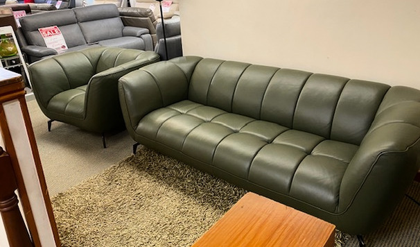 BURLEIGH 3 SEATER AND 1 CHAIR GREEN £1199 (SWANSEA SUPERSTORE(