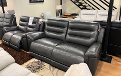 WELLINGTON ELECTRIC RECLINER 3 SEATER AND 2 SEATER DARK GREY £1799 (SWANSEA SUPERSTORE) - Click for more details