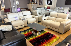 COLOGNE ELECTRIC RECLINER 3 SEATER AND 2 SEATER WITH SURROUND SOUND CREAM £2999 (SWANSEA SUPERSTORE) - Click for more details