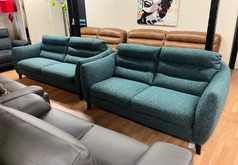 JONATHON 3 SEATHER AND 2 SEATER AQUA BLUE £2199 (SWANSEA SUPERSTORE) - Click for more details