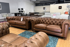 MARLBOROUGH CHESTERFIELD 3 SEATER AND AND 2 SEATER TAN £2499 (SWANSEA SUPERSTORE) - Click for more details